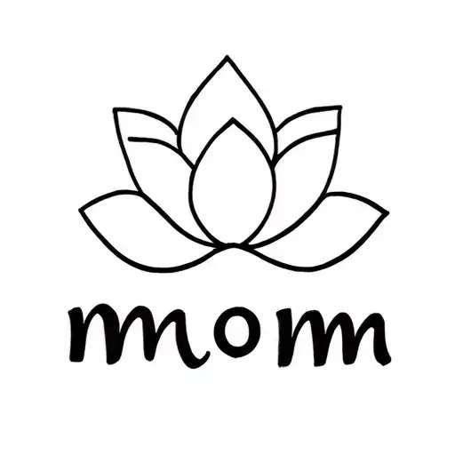 Word Mom On Lotus Flow