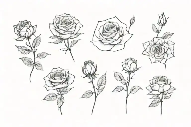 Finger Tattoo Roses Growing