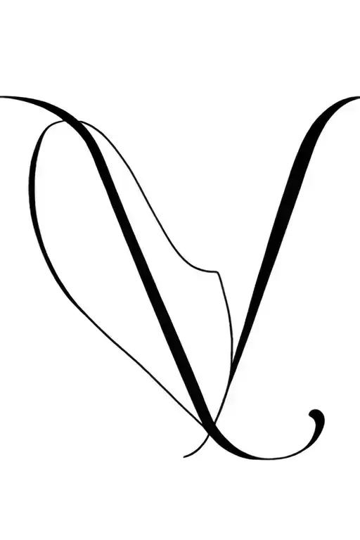 V And N Letter Together