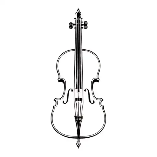 Semicolon Symbol And Cello Instrument