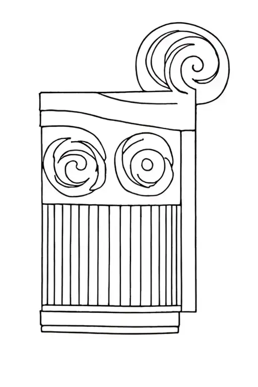 Greek Column Fine Line