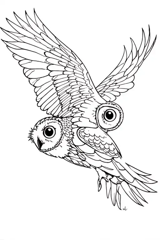 Full Owl Flying Half Rustic Half Robotic