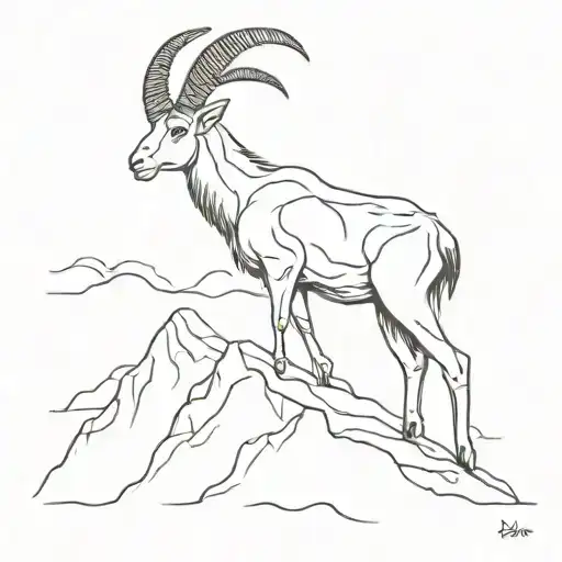 Ibex On A Mountain