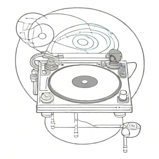 Record Player With Disco Ball