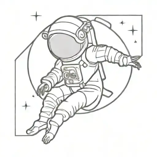 Astronaut Goat Floating In Outer Space