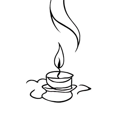Burning Candle Smoke Coming