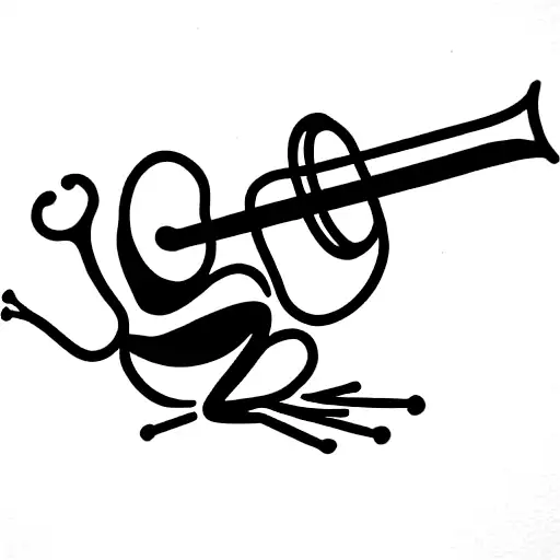 Frog Playing Trumpet
