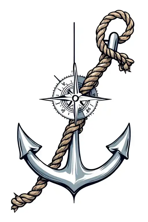 Boat Anchor Compass Rope Shark