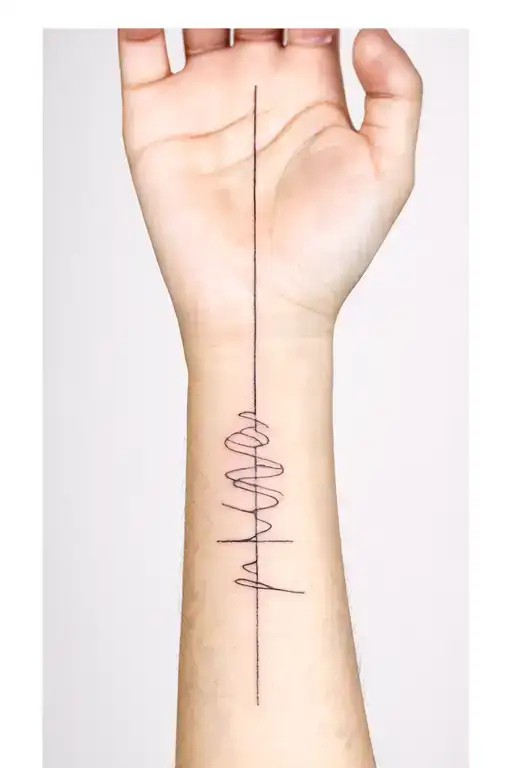 Abstract Minimalist Forearm With A Hidden Name