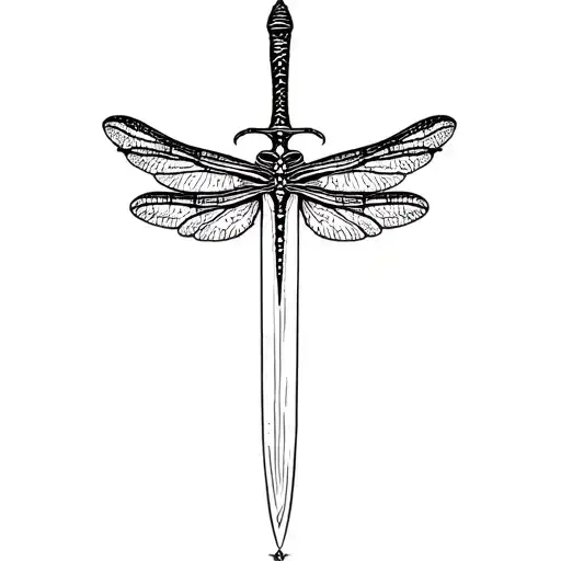 Sword And Dragonfly Wings
