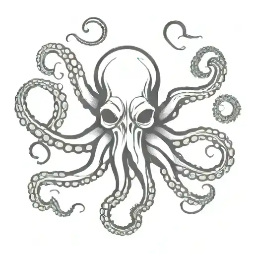 Zombie Octopus Outline
