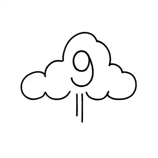 A Cloud With A 9 In The Middle