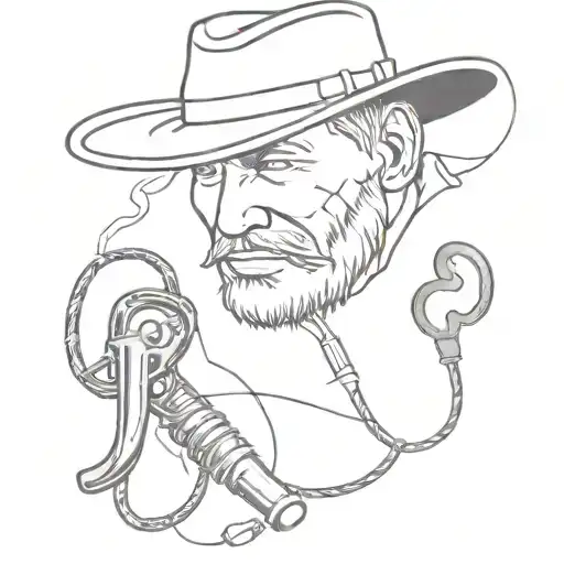 Indiana Jones Hat And Whip Elements