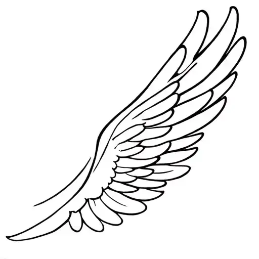 Wave Into Angel Wing Attached Near The Bottom