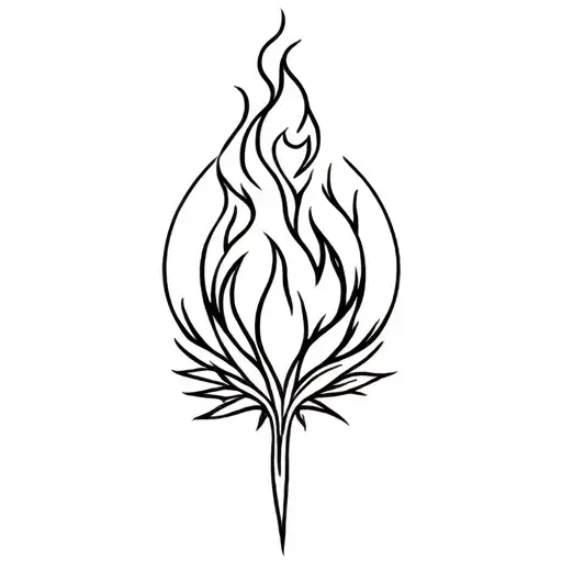 Goddess Hestia Tattoo Featuring Fire