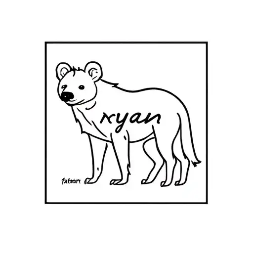 Hyena With The Word 'Ryan' Written Inside