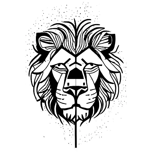 Lion And Lion Fight With Sword