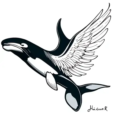 Killer Whale With Wings