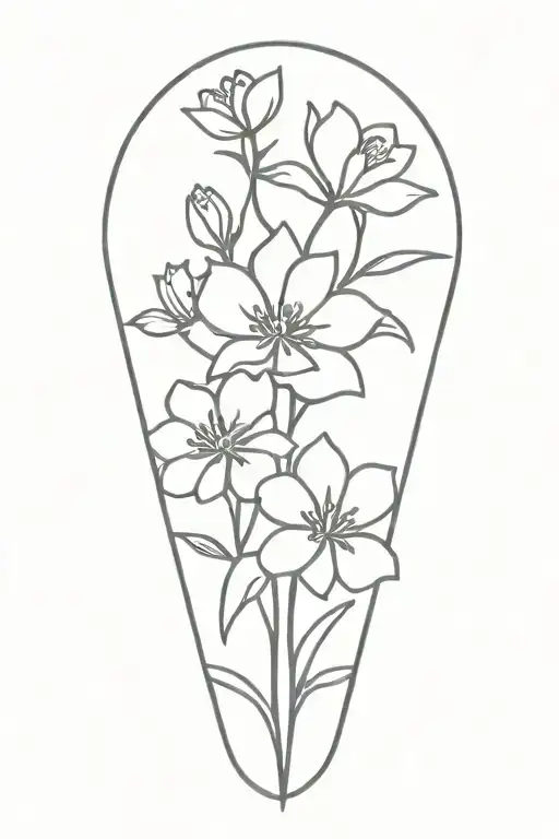 Male Tattoo Of Flowers