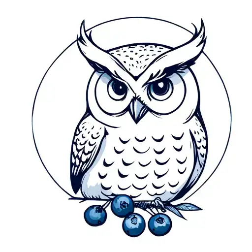 David Lynch Twin Peaks Owl With Blueberries