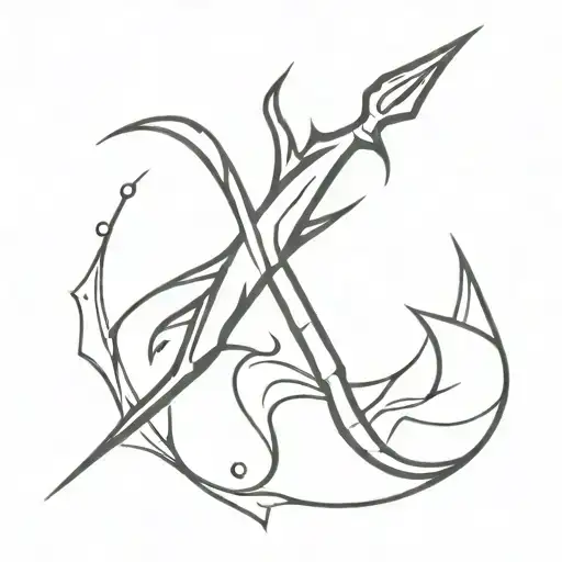 A Trident With Water