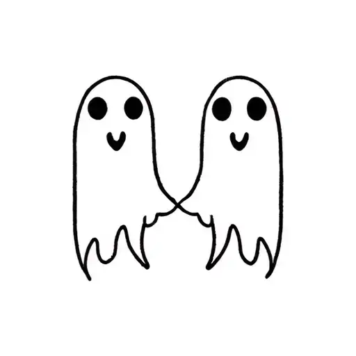 Matching Best Friend Tattoo Ghost