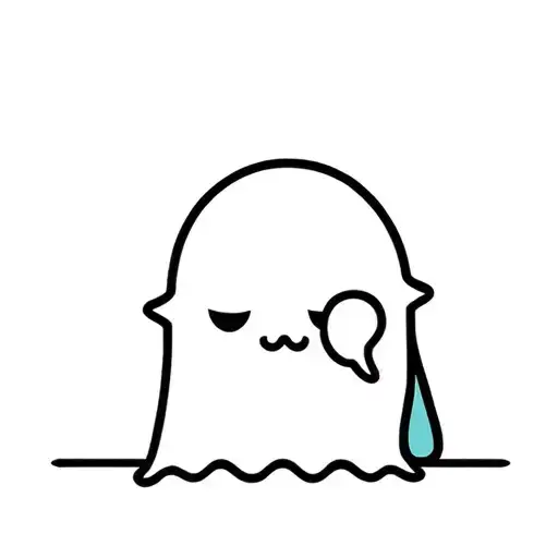 Cute Ghost Texting On Cell Phone