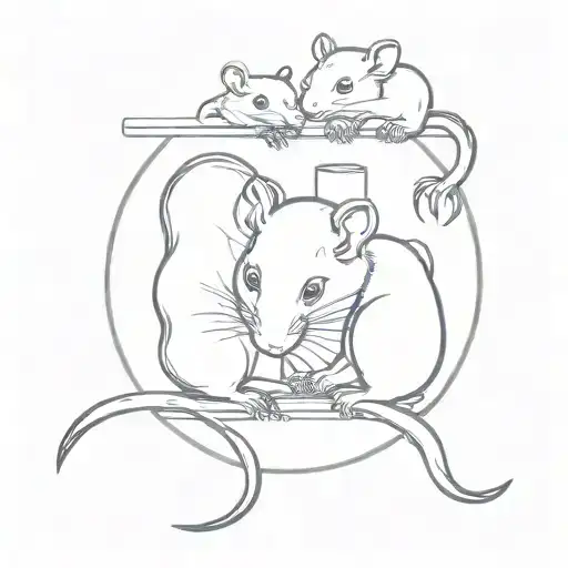 Two Rats Combining To Form A Coffee Bean Morphing