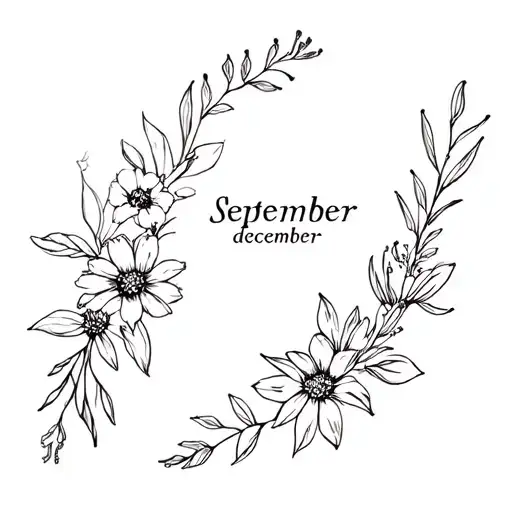 July September December Birth Flower Bouquet