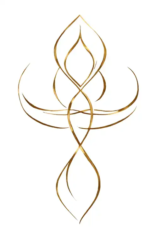 Feminine Energy Symbol Combined With Wealth And Marriage