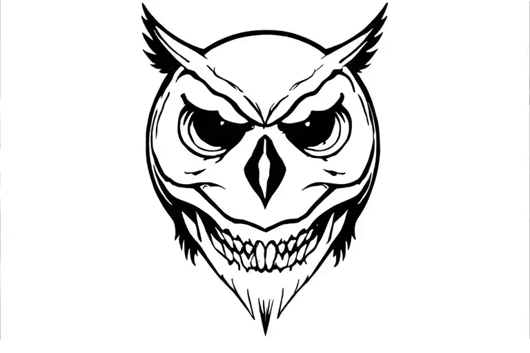 Owl Joker Skull