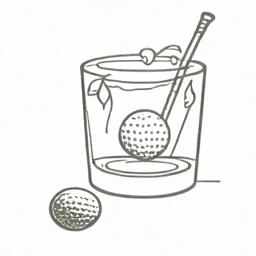 Golf And Bourbon Glass