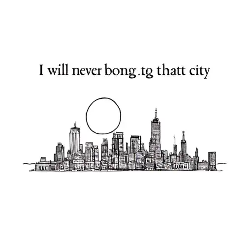 I Will Never Belong To That City