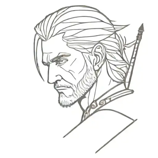 Witcher 3 Geralt Silluet