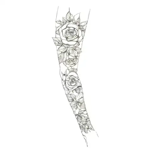 A Sleeve With Roses On It