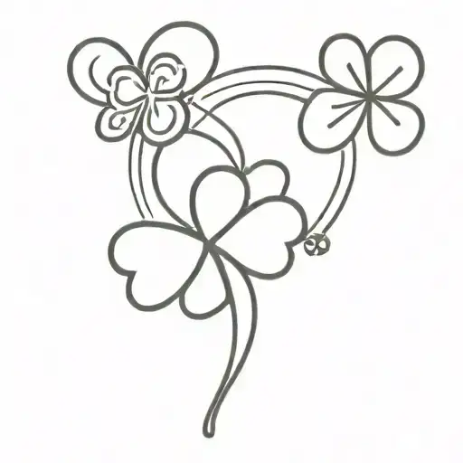 Lucky Enough Words With 4 Leaf Clover