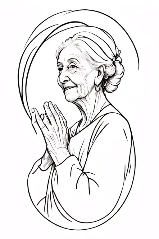 Grandmother Surrounded By Her Favorite