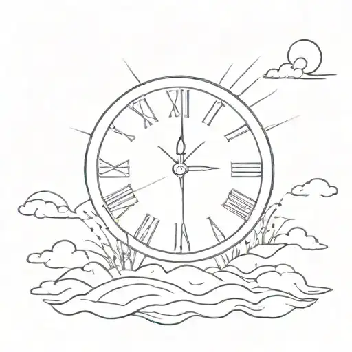 Sun Rising Inside A Clock