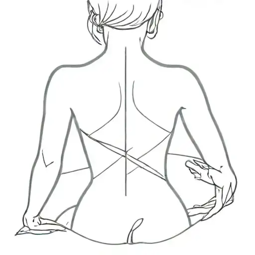 Line From Neck To Tailbone