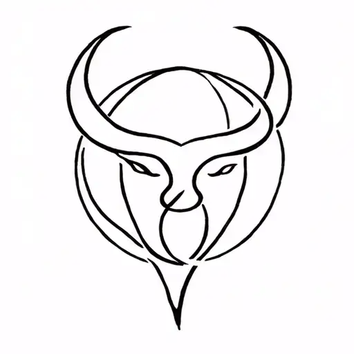 Taurus And Taurus Zodiac Sign Intertwined Representing Being Soulmates