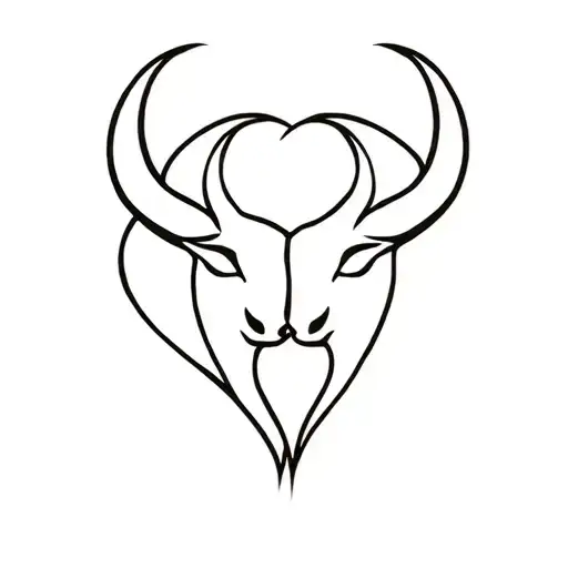 Taurus Man And Taurus Woman Zodiac Sign Intertwined Representing Being In Love