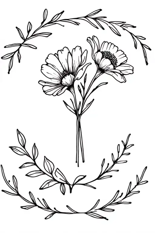 April November December Birth Flower Bouquet