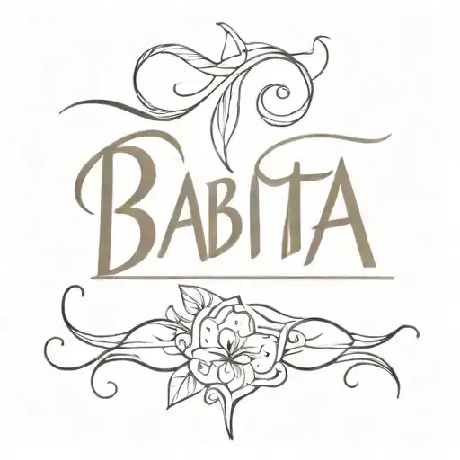 Babita Name Tattoo Hidden