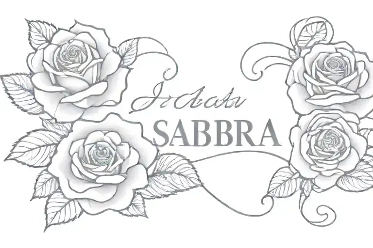 Rose And Heart With Name Sahiba