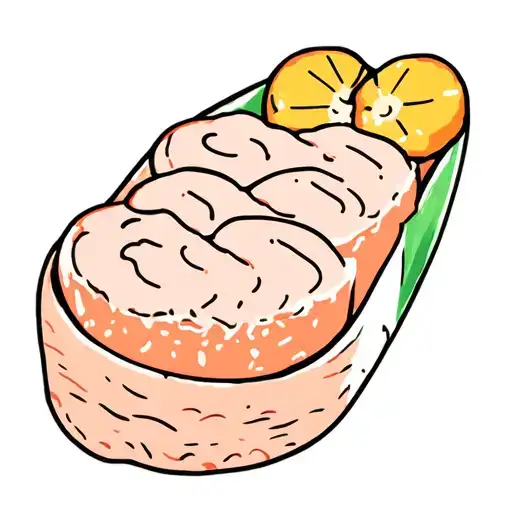 Cute Japanese Foods With Colorful Outline Without Shades