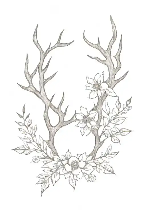 Antler And Birthflower