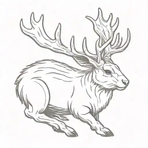 Jackalope Wearing Hat