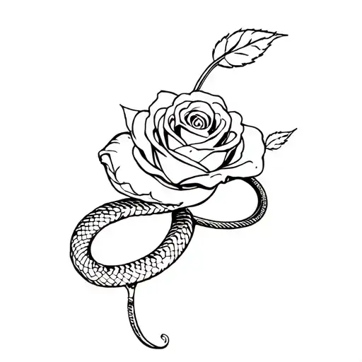 Rose And Snake