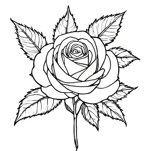 Rosebud Centered From Top Down View