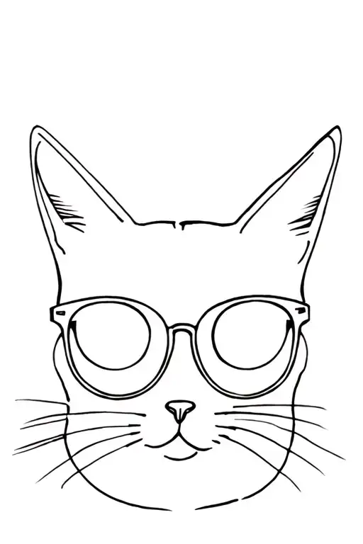 The Cat Is With Glasses